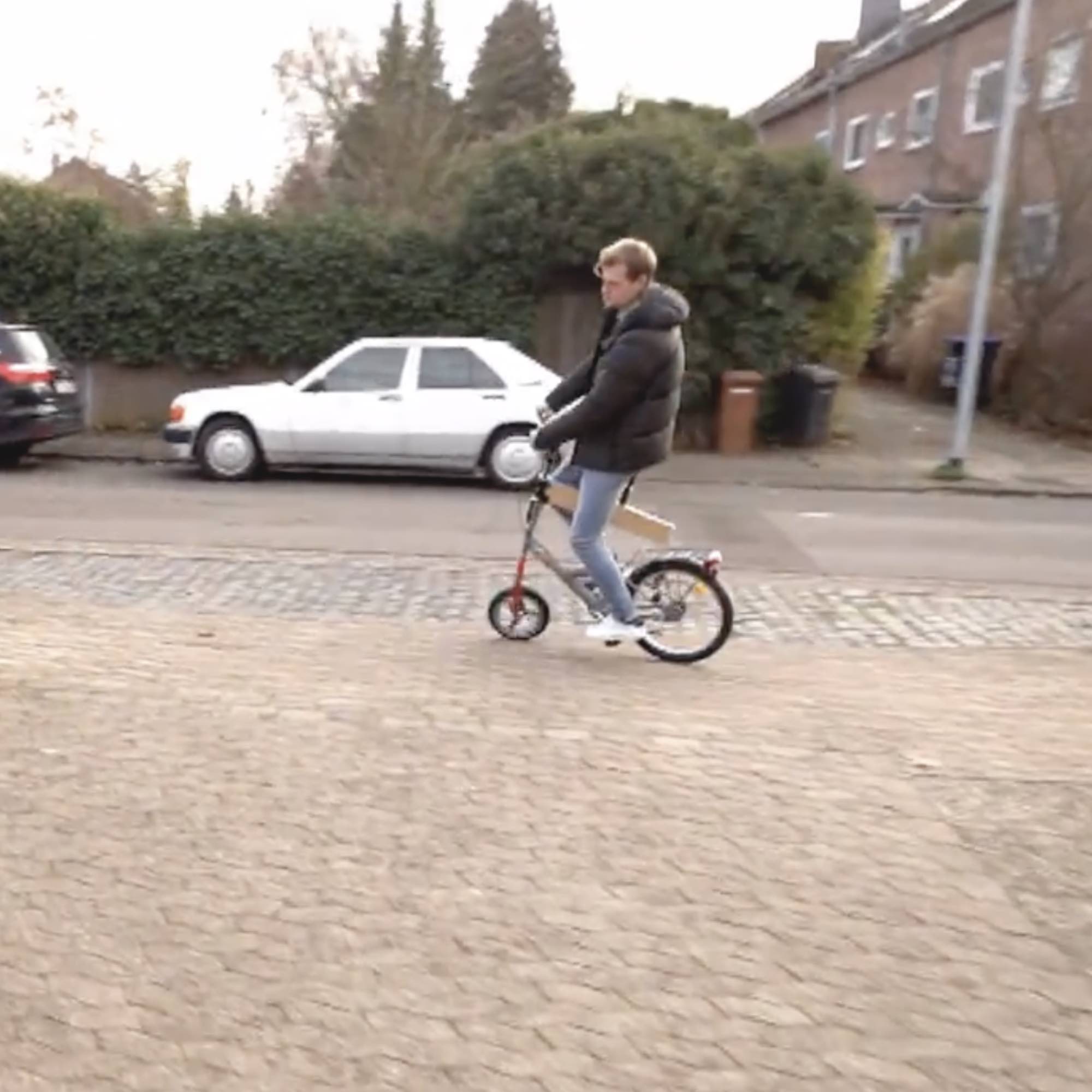 first upride prototype showing the history of the bike